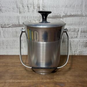 Mid Century Aluminum Ice Bucket made in Italy